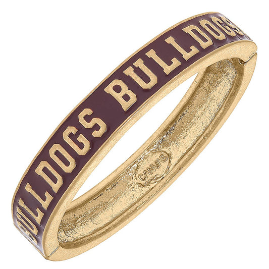 Mississippi State Bulldogs Enamel Hinge Bangle: Maroon