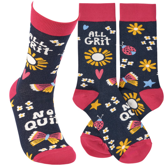 Women’s Socks “All Grit No Quit”