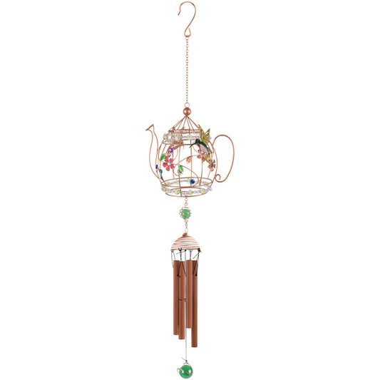 Teapot Wirework Wind Chime